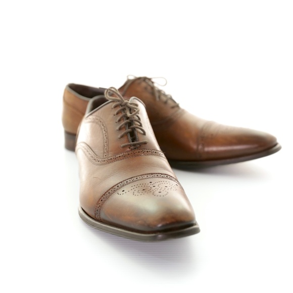 To Boot New York David Cap Toe Brogue Oxford Burnished Brown Leather Shoes 13M main image 5